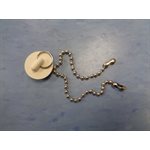 BOUCHON AVEC CHAINE 1 1 / 8" BLANC