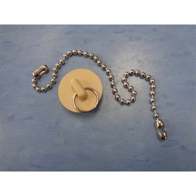 BOUCHON AVEC CHAINE 1 1 / 4" BLANC