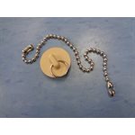 BOUCHON AVEC CHAINE 1 1 / 4" BLANC
