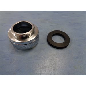 RACCORD D'AÉRATEUR CHROME X 3 / 4" HOSE À JARDIN FEMELLE