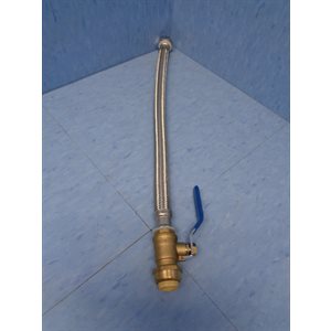 VALVE 1 / 2" PUSH-FIT AVEC TUY. FLEX. X 3 / 4'' FEMELLE POUR CH-