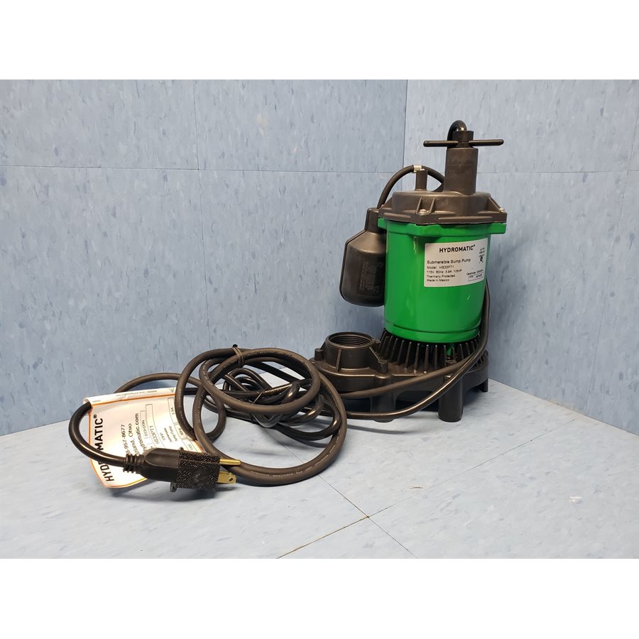 SUMP PUMP HYDROMATIC 1 / 3 HP AVEC FLOTT. A NIVEAU 8' 120V.